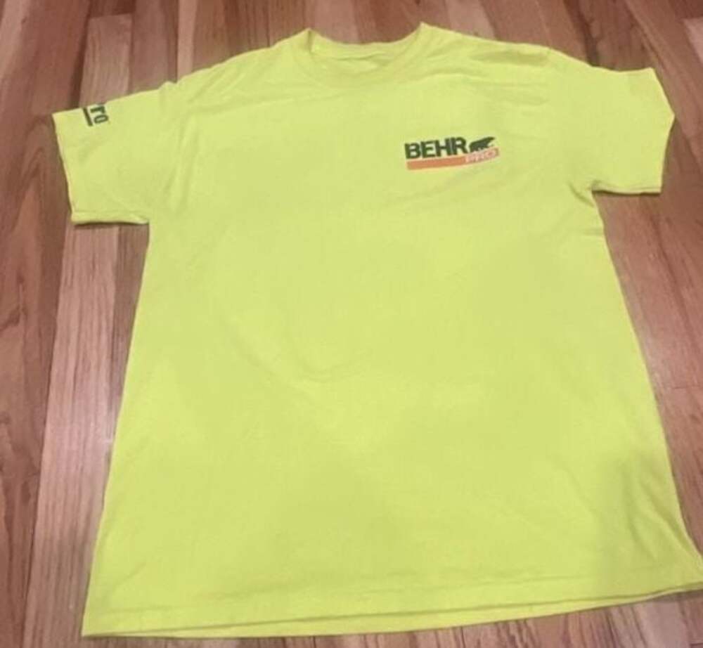 Behr Pro The Home Depot Neon Yellow Graphic T-Shirt